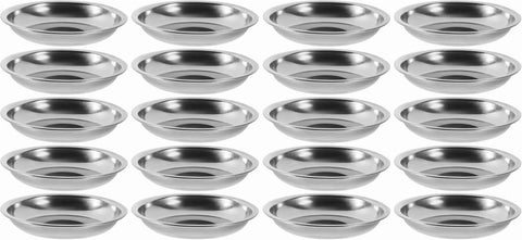 10 Pack 10cm Stainless Steel Dipping Dishes, Reusable Sauce Appetizer Plates for Camping, Silver In Australia - Darrahopens