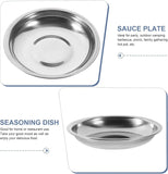 10 Pack 10cm Stainless Steel Dipping Dishes, Reusable Sauce Appetizer Plates for Camping, Silver In Australia - Darrahopens
