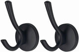 2 Pack Wall Hooks, Heavy Duty Self Adhesive Coat Towel Robe Hangers for Bathroom Kitchen, Black In Australia - Darrahopens