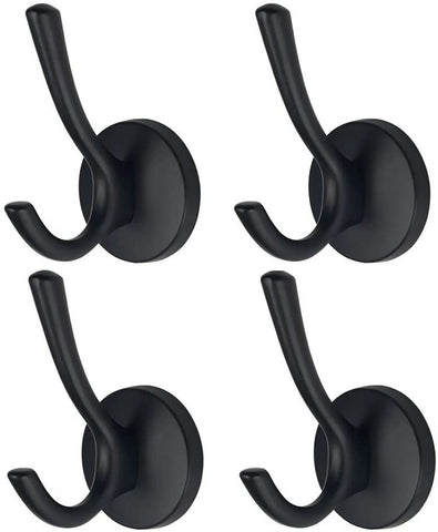 4 Pack Wall Hooks, Heavy Duty Self Adhesive Coat Towel Robe Hangers for Bathroom Kitchen, Black In Australia - Darrahopens