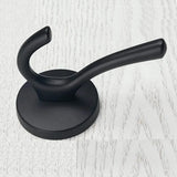 4 Pack Wall Hooks, Heavy Duty Self Adhesive Coat Towel Robe Hangers for Bathroom Kitchen, Black