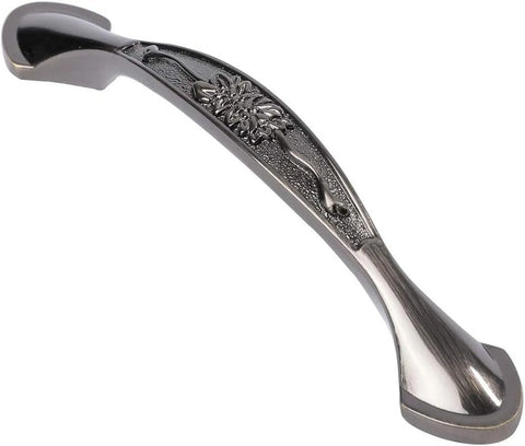 3 Pack Floral Cabinet Pull Handles, Solid Zinc Alloy Hardware, 3.8 In Hole Distance, Bronze In Australia - Darrahopens