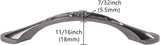 3 Pack Floral Cabinet Pull Handles, Solid Zinc Alloy Hardware, 3.8 In Hole Distance, Bronze