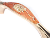 3 Pack Floral Cabinet Pull Handles, Solid Zinc Alloy Hardware, 3.8 In Hole Distance, Brown Amber In Australia - Darrahopens