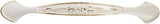 3 Pack Floral Cabinet Pull Handles, Solid Zinc Alloy Hardware, 3.8 In Hole Distance, Gold Ivory