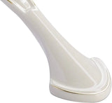 3 Pack Floral Cabinet Pull Handles, Solid Zinc Alloy Hardware, 5.04 In Hole Distance, Gold Ivory