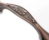 3 Pack Floral Cabinet Pull Handles, Solid Zinc Alloy Hardware, 3.8 In Hole Distance, Red Bronze In Australia - Darrahopens
