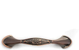 3 Pack Floral Cabinet Pull Handles, Solid Zinc Alloy Hardware, 5.04 In Hole Distance, Red Bronze In Australia - Darrahopens