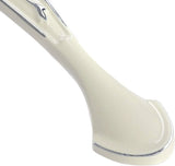 3 Pack Floral Cabinet Pull Handles, Solid Zinc Alloy Hardware, 5.04 In Hole Distance, Silver Ivory