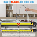 2 Pack 304 Stainless Steel Sink Bottom Grids, Kitchen Sink Protectors with Rubber Feet, 13.78 x 11.81 In In Australia - Darrahopens
