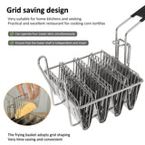 Stainless Steel Taco Shell Fryer Basket, 4 Shell Tortilla Fry Rack with Detachable Handle In Australia - Darrahopens