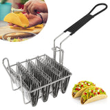 Stainless Steel Taco Shell Fryer Basket, 4 Shell Tortilla Fry Rack with Detachable Handle In Australia - Darrahopens