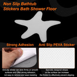 24 Pcs Bathtub Non Slip Stickers, Waterproof PEVA Shower Safety Treads with Scraper, Blue In Australia - Darrahopens
