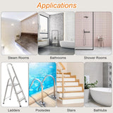 24 Pcs Bathtub Non Slip Stickers, Waterproof PEVA Shower Safety Treads with Scraper, Blue In Australia - Darrahopens