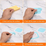 24 Pcs Bathtub Non Slip Stickers, Waterproof PEVA Shower Safety Treads with Scraper, Blue