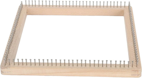 Square Wooden Knitting Loom Board, Beech Wood with Stainless Hooks for Blankets Scarves, 30 x 30cm In Australia - Darrahopens