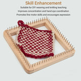 Square Wooden Knitting Loom Board, Beech Wood with Stainless Hooks for Blankets Scarves, 30 x 30cm In Australia - Darrahopens