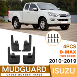 4Pcs Car Mud Flaps Splash Guards Fender Mudguards Fit Isuzu D-Max Two Doors 2010-2019 Front Rear Wheel Mud Guards with Mounting Screws In Australia - Darrahopens