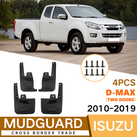 4Pcs Car Mud Flaps Splash Guards Fender Mudguards Fit Isuzu D-Max Two Doors 2010-2019 Front Rear Wheel Mud Guards with Mounting Screws In Australia - Darrahopens
