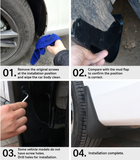 4Pcs Car Mud Flaps Splash Guards Fender Mudguards Fit Isuzu D-Max Two Doors 2010-2019 Front Rear Wheel Mud Guards with Mounting Screws