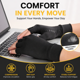 Compression Copper Arthritis Gloves Hand Wrist Brace Finger Pain Relief Support(Black/Blue) In Australia - Darrahopens