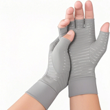 Compression Copper Arthritis Gloves Hand Wrist Brace Finger Pain Relief Support(Gray/Black) In Australia - Darrahopens