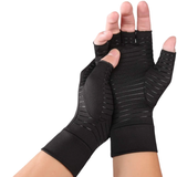 Compression Copper Arthritis Gloves Hand Wrist Brace Finger Pain Relief Support(Gray/Blue)