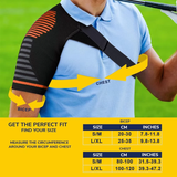 Compression Shoulder Support Breathable Fabric Rotator Cuff Men Women(Orange)