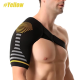 Compression Shoulder Support Breathable Fabric Rotator Cuff Men Women(Yellow)