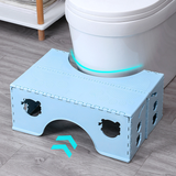 Foldable Toilet Stool, Non‑Slip Bathroom Potty Step Stool for Adults & Kids, Portable Squat Stool for Better Posture(Light blue) In Australia - Darrahopens