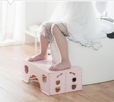 Foldable Toilet Stool, Non‑Slip Bathroom Potty Step Stool for Adults & Kids, Portable Squat Stool for Better Posture(Light blue)