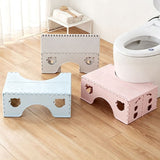 Foldable Toilet Stool, Non‑Slip Bathroom Potty Step Stool for Adults & Kids, Portable Squat Stool for Better Posture(Pink)