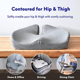 Pressure Relief Seat Cushion for Long Sitting Hours on Office/Home Chair, Car, Wheelchair - Extra-Dense Memory Foam for Hip Dark gray In Australia - Darrahopens