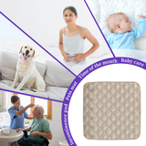 Waterproof Reusable Incontinence Pad, 51×56cm Washable Non-Slip Absorbent Mat, Multi-purpose Bed Pad for Baby, Pet, Women Period, Elderly Care, Sofa Chair Cushion, Anti-snag & Easy Clean Beige In Australia - Darrahopens