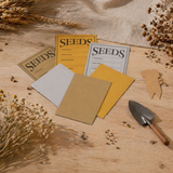 Self-Adhesive Seed Envelopes 8×12cm, Vintage SEEDS Printed Paper Seed Saving Packets, Vegetable Flower Seed Storage Bags for Gardeners（Golden yellow） In Australia - Darrahopens