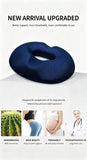 Memory Foam Donut Seat Cushion for Men, Orthopedic Relief Cushion, Ergonomic Hollow Chair Pad, Tailbone & Hemorrhoid Pressure Relief, Breathable Non-Slip Cushion for Office Chair, Car Seat, Home Use Gray