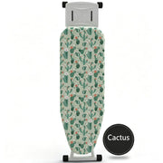 Ironing Board Cover with Heat Resistant Cotton Pad, Non-Fade Thick Replacement Fabric Cover, Elastic Drawstring, Fit 100×33cm Ironing Board, Breathable Heat-Proof Iron Table Cloth cactus
