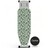 Ironing Board Cover with Heat Resistant Cotton Pad, Non-Fade Thick Replacement Fabric Cover, Elastic Drawstring, Fit 100×33cm Ironing Board, Breathable Heat-Proof Iron Table Cloth cactus
