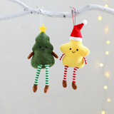 Cute Christmas Plush Ornaments, 2 Styles Xmas Tree & Star Plush Doll Hanging Decorations, Soft Stuffed Elf Pendant  for Christmas Tree, Home Holiday Party Decor, Gift Ornament In Australia - Darrahopens