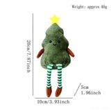 Cute Christmas Plush Ornaments, 2 Styles Xmas Tree & Star Plush Doll Hanging Decorations, Soft Stuffed Elf Pendant  for Christmas Tree, Home Holiday Party Decor, Gift Ornament