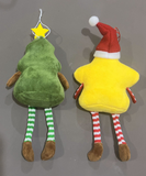 Cute Christmas Plush Ornaments, 2 Styles Xmas Tree & Star Plush Doll Hanging Decorations, Soft Stuffed Elf Pendant  for Christmas Tree, Home Holiday Party Decor, Gift Ornament In Australia - Darrahopens