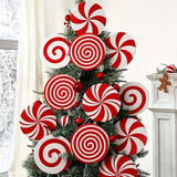 12Pcs Christmas Peppermint Lollipop Yard Stakes, Red White Candy Shape Waterproof Corrugated Plastic Tree Picks, Xmas Candy Cane Ornaments for Christmas Tree, Holiday Party Outdoor Decorations In Australia - Darrahopens