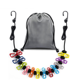 Retractable travel clothesline - Extends 3-4 meters - With 12 clothespins - For indoor & outdoor use In Australia - Darrahopens
