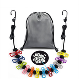 Retractable travel clothesline - Extends 3-4 meters - With 12 clothespins - For indoor & outdoor use In Australia - Darrahopens