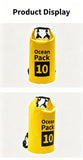 Ocean Pack Waterproof Dry Bag, 10L Double Shoulder Strap, 500D PVC Waterproof Sack for Kayaking, Swimming, Fishing, Camping, Outdoor Travel, Floating Dry Storage Bag(Yellow)