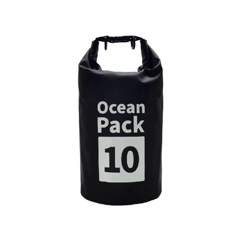 Ocean Pack Waterproof Dry Bag, 10L Double Shoulder Strap, 500D PVC Waterproof Sack for Kayaking, Swimming, Fishing, Camping, Outdoor Travel, Floating Dry Storage Bag(Black) In Australia - Darrahopens