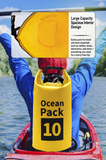 Ocean Pack Waterproof Dry Bag, 10L Double Shoulder Strap, 500D PVC Waterproof Sack for Kayaking, Swimming, Fishing, Camping, Outdoor Travel, Floating Dry Storage Bag(White) In Australia - Darrahopens