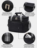 15L Oxford Thermal Lunch Bag, Portable Leakproof PEVA Liner Tote Bag, Waterproof Outdoor Picnic Camping Beach Lunch Cooler Bag for Food Storage, Keep Warm & Cold(Black,) In Australia - Darrahopens