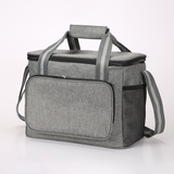 15L Oxford Thermal Lunch Bag, Portable Leakproof PEVA Liner Tote Bag, Waterproof Outdoor Picnic Camping Beach Lunch Cooler Bag for Food Storage, Keep Warm & Cold(gray)