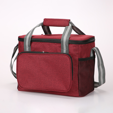 15L Oxford Thermal Lunch Bag, Portable Leakproof PEVA Liner Tote Bag, Waterproof Outdoor Picnic Camping Beach Lunch Cooler Bag for Food Storage, Keep Warm & Cold(burgundy) In Australia - Darrahopens